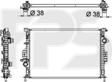 FPS FP 28 A255 - Radiators, Motora dzesēšanas sistēma autodraugiem.lv