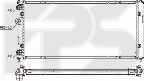 FPS FP 74 A497 - Radiators, Motora dzesēšanas sistēma autodraugiem.lv