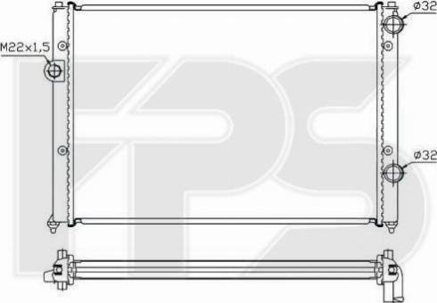 FPS FP 74 A446 - Radiators, Motora dzesēšanas sistēma autodraugiem.lv