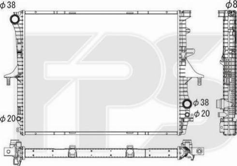 FPS FP 74 A1206 - Radiators, Motora dzesēšanas sistēma autodraugiem.lv