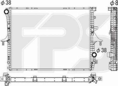 FPS FP 74 A1207-X - Radiators, Motora dzesēšanas sistēma autodraugiem.lv