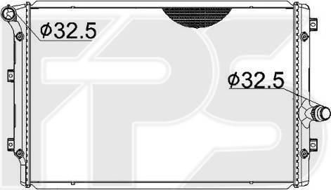 FPS FP 74 A1216-X - Radiators, Motora dzesēšanas sistēma autodraugiem.lv