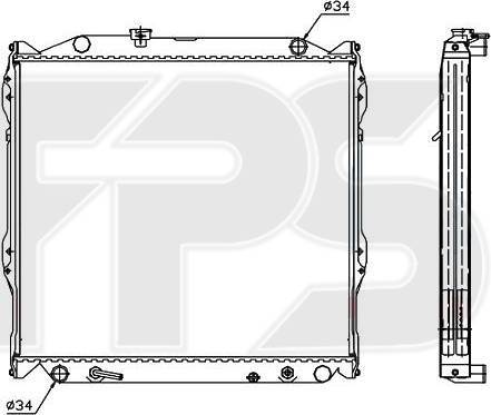 FPS FP 70 A540 - Radiators, Motora dzesēšanas sistēma autodraugiem.lv