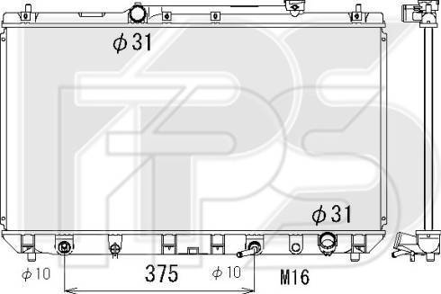 FPS FP 70 A1180 - Radiators, Motora dzesēšanas sistēma autodraugiem.lv