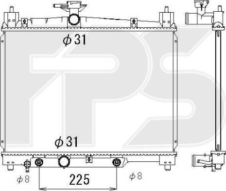 FPS FP 70 A1188 - Radiators, Motora dzesēšanas sistēma autodraugiem.lv