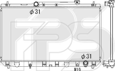 FPS FP 70 A1187 - Radiators, Motora dzesēšanas sistēma autodraugiem.lv