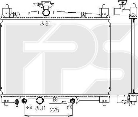 FPS FP 70 A1305-X - Radiators, Motora dzesēšanas sistēma autodraugiem.lv