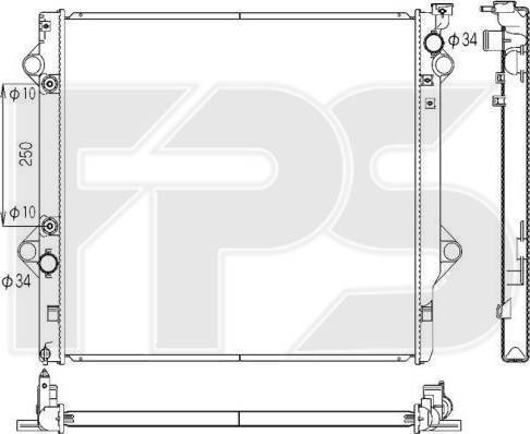 FPS FP 70 A1315 - Radiators, Motora dzesēšanas sistēma autodraugiem.lv