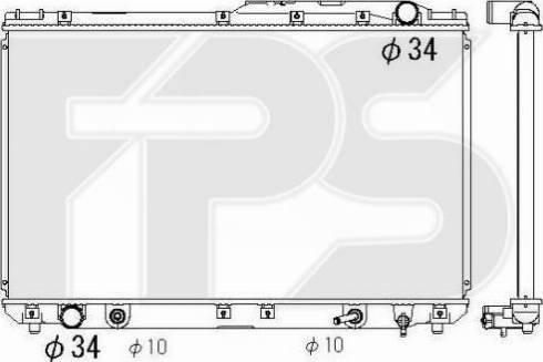 FPS FP 70 A1283-X - Radiators, Motora dzesēšanas sistēma autodraugiem.lv