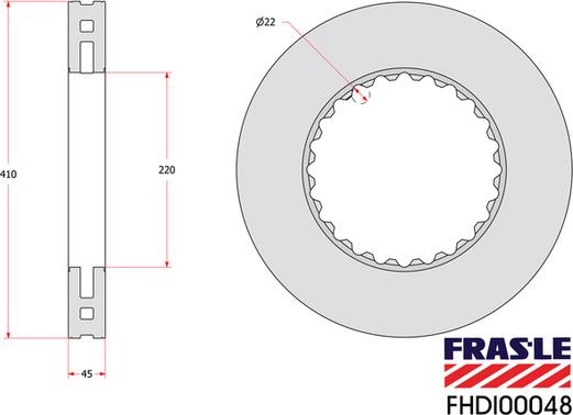 FRAS-LE FHDI00048 - Bremžu diski autodraugiem.lv