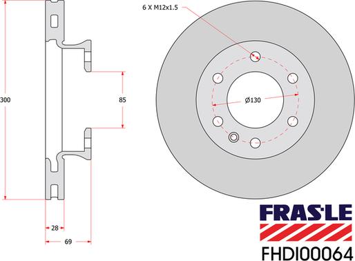 FRAS-LE FHDI00064 - Bremžu diski autodraugiem.lv