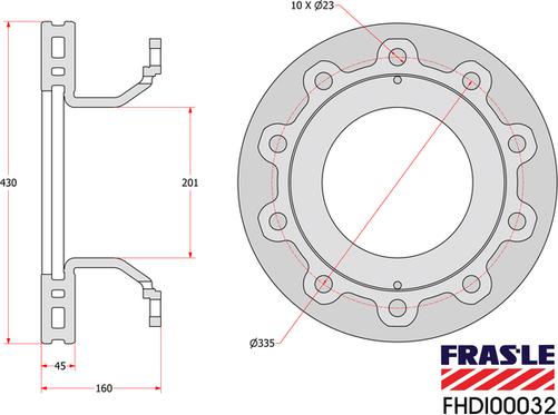 FRAS-LE FHDI00032 - Bremžu diski autodraugiem.lv