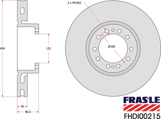 FRAS-LE FHDI00215 - Bremžu diski autodraugiem.lv