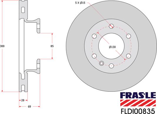 FRAS-LE FLDI00835 - Bremžu diski autodraugiem.lv