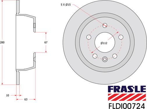 FRAS-LE FLDI00724 - Bremžu diski autodraugiem.lv