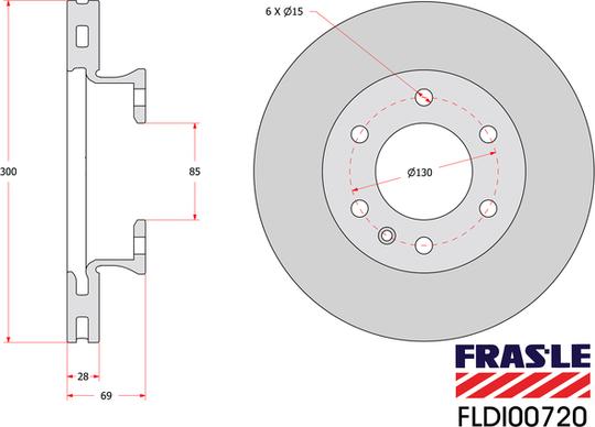 FRAS-LE FLDI00720 - Bremžu diski autodraugiem.lv