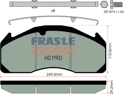 FRAS-LE PD/529-K008-HD - Bremžu uzliku kompl., Disku bremzes autodraugiem.lv