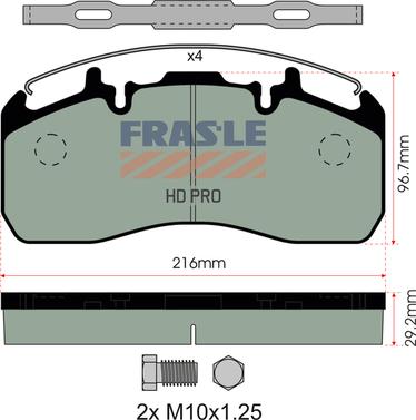 FRAS-LE PD/195-K019-HD - Bremžu uzliku kompl., Disku bremzes autodraugiem.lv