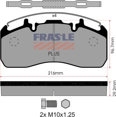 FRAS-LE PD/195-K019-PLUS - Bremžu uzliku kompl., Disku bremzes autodraugiem.lv