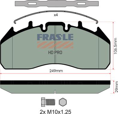 FRAS-LE PD/196-K019-HD - Bremžu uzliku kompl., Disku bremzes autodraugiem.lv