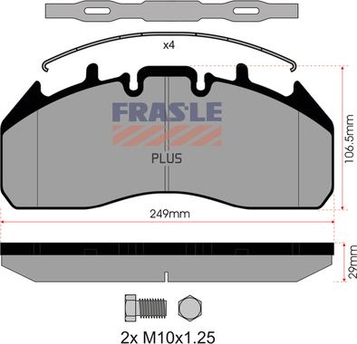 FRAS-LE PD/196-K019-PLUS - Bremžu uzliku kompl., Disku bremzes autodraugiem.lv