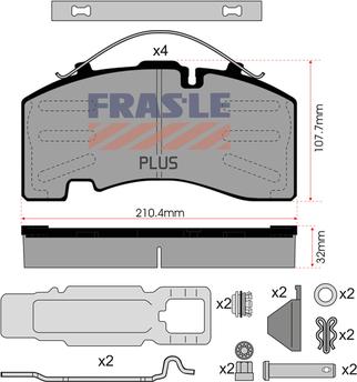 FRAS-LE PD/147-K023-PLUS - Bremžu uzliku kompl., Disku bremzes autodraugiem.lv