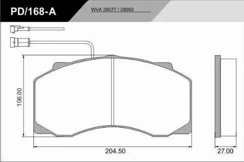 FRAS-LE PD/168-A_CV Advanced - Bremžu uzliku kompl., Disku bremzes autodraugiem.lv