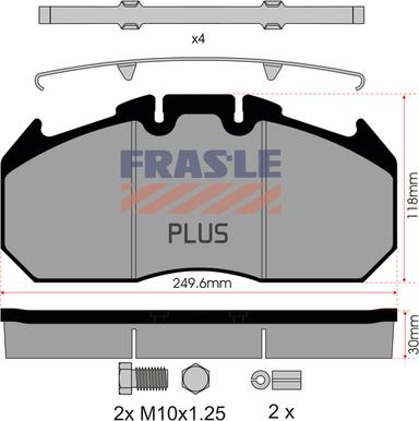 FRAS-LE PD/129-K009-PLUS - Bremžu uzliku kompl., Disku bremzes autodraugiem.lv