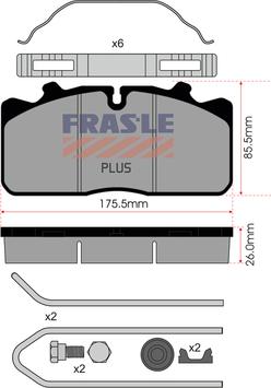 FRAS-LE PD/124-K018-PLUS - Bremžu uzliku kompl., Disku bremzes autodraugiem.lv