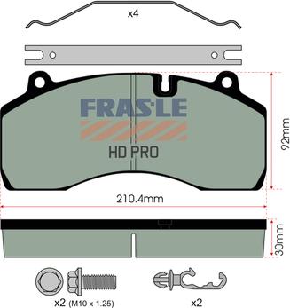 FRAS-LE PD/209-K029-HD - Bremžu uzliku kompl., Disku bremzes autodraugiem.lv