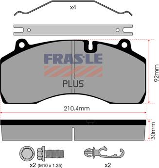 FRAS-LE PD/209-K029-PLUS - Bremžu uzliku kompl., Disku bremzes autodraugiem.lv