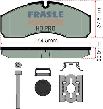 FRAS-LE PD/208-K026-HD - Bremžu uzliku kompl., Disku bremzes autodraugiem.lv