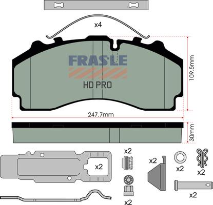 FRAS-LE PD/224-K021-HD - Bremžu uzliku kompl., Disku bremzes autodraugiem.lv