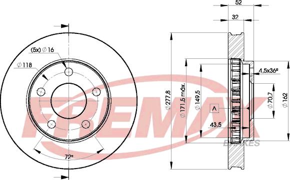 FREMAX BD-9057 - Bremžu diski autodraugiem.lv