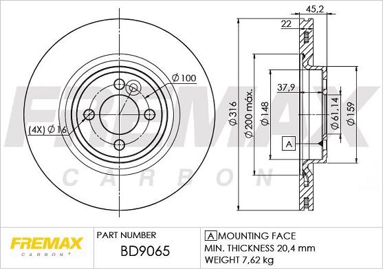 FREMAX BD-9065 - Bremžu diski autodraugiem.lv
