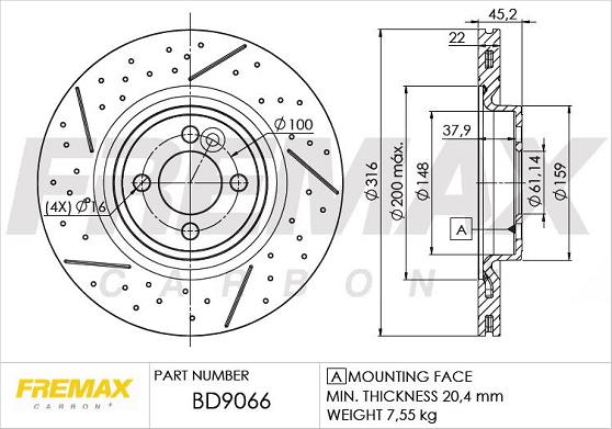 FREMAX BD-9066 - Bremžu diski autodraugiem.lv