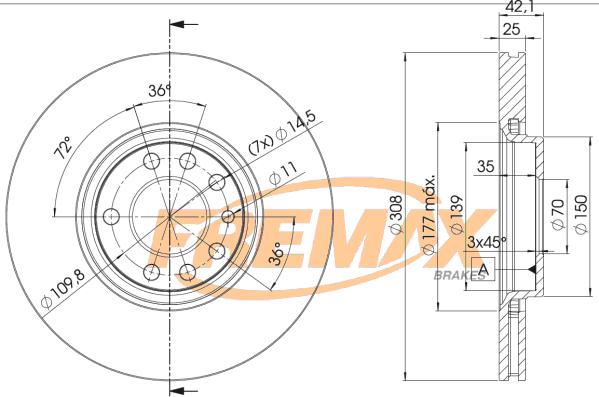 FREMAX BD-9061 - Bremžu diski autodraugiem.lv