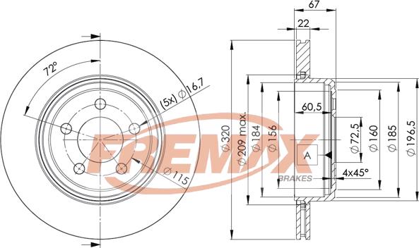 FREMAX BD-9199 - Bremžu diski autodraugiem.lv