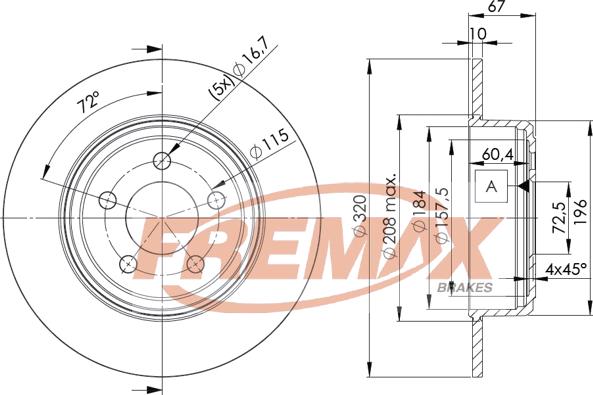 FREMAX BD-9198 - Bremžu diski autodraugiem.lv