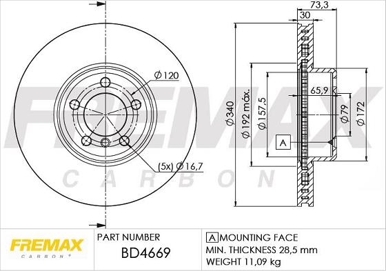 FREMAX BD-4669 - Bremžu diski autodraugiem.lv