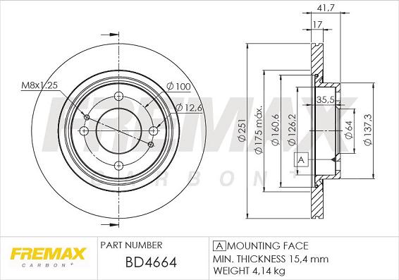 FREMAX BD-4664 - Bremžu diski autodraugiem.lv