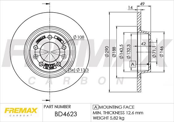 FREMAX BD-4623 - Bremžu diski autodraugiem.lv