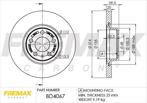 FREMAX BD-4067 - Bremžu diski autodraugiem.lv