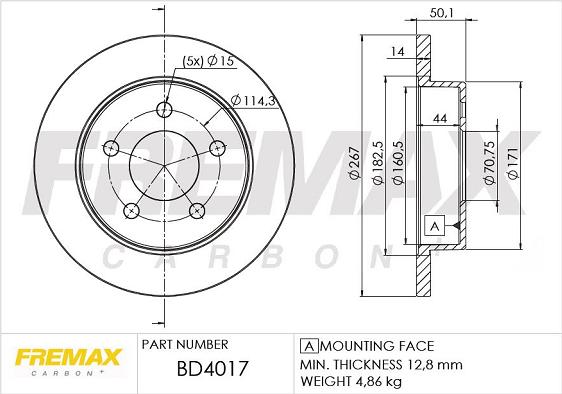 FREMAX BD-4017 - Bremžu diski autodraugiem.lv