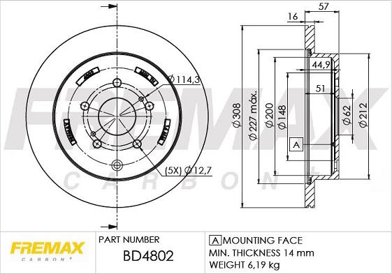 FREMAX BD-4802 - Bremžu diski autodraugiem.lv