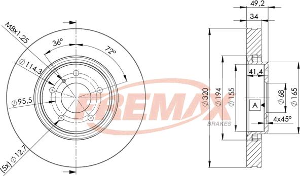 FREMAX BD-4204 - Bremžu diski autodraugiem.lv