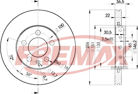 FREMAX BD-5602 - Bremžu diski autodraugiem.lv