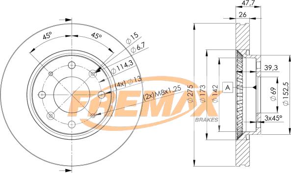 FREMAX BD-5002 - Bremžu diski autodraugiem.lv