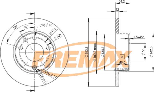 FREMAX BD-5165 - Bremžu diski autodraugiem.lv