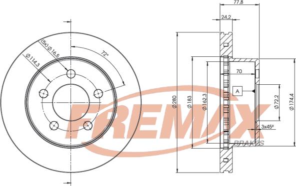 FREMAX BD-5396 - Bremžu diski autodraugiem.lv